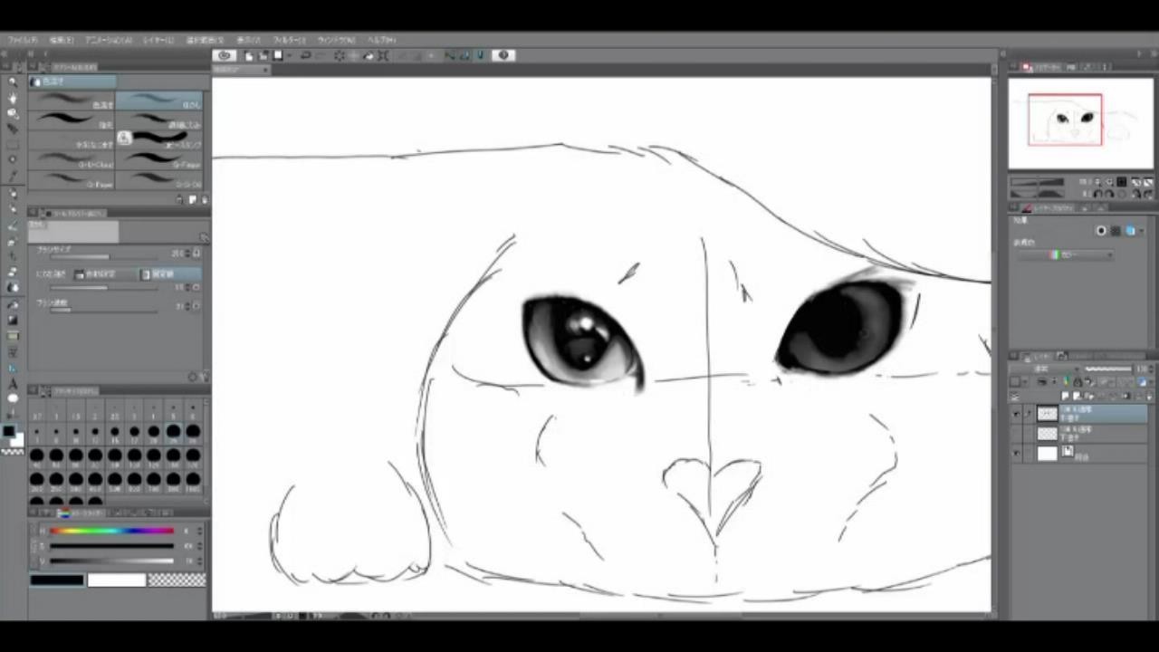 写真みたいな子猫が描ける 描き方教室 Clip Studioで描く もふもふを感じさせる技術 Realdrawing Note