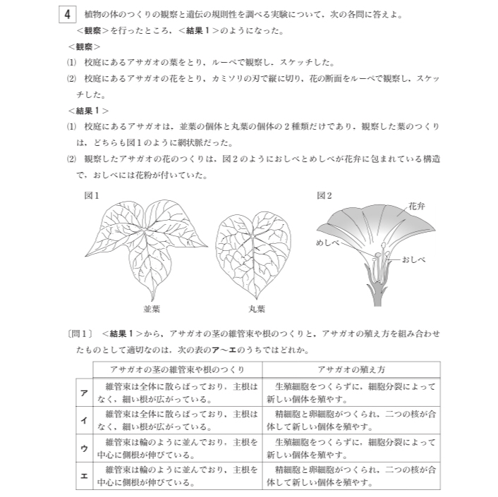 都立高校入試理科生物 植物 対策 坂本良太 Note