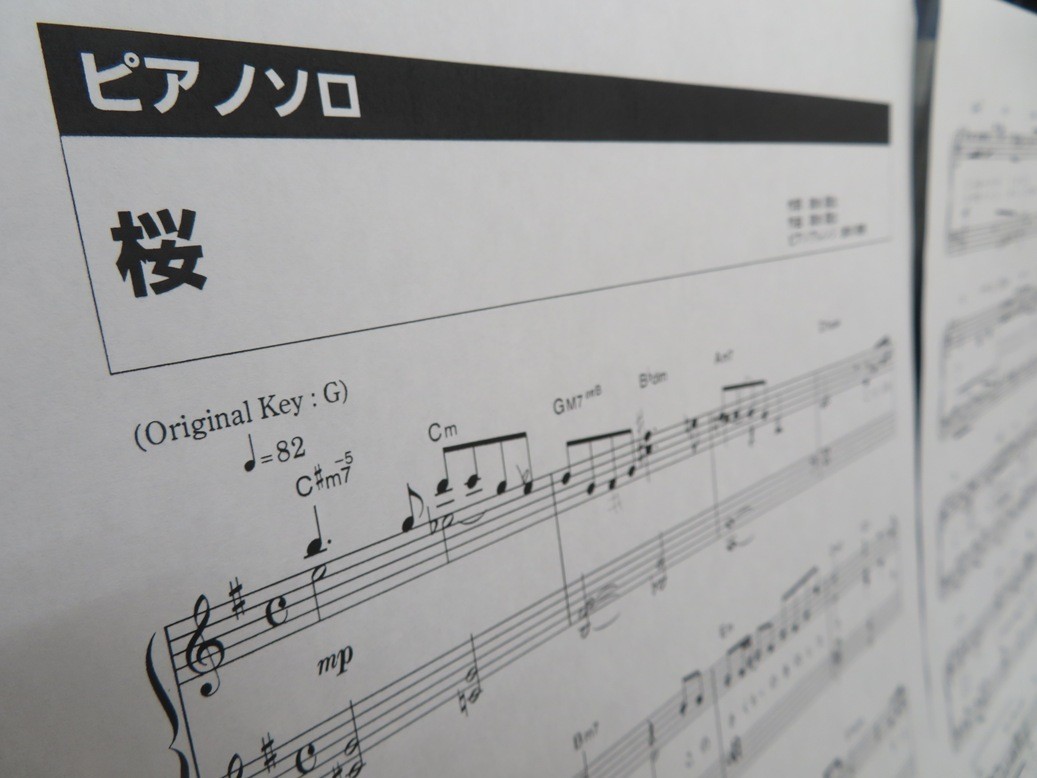 大人の人のピアノレッスン 持って来られた 弾きたい曲 桜 の楽譜 弾けるように一緒に練習 福田洋子ピアノ音楽教室 Note