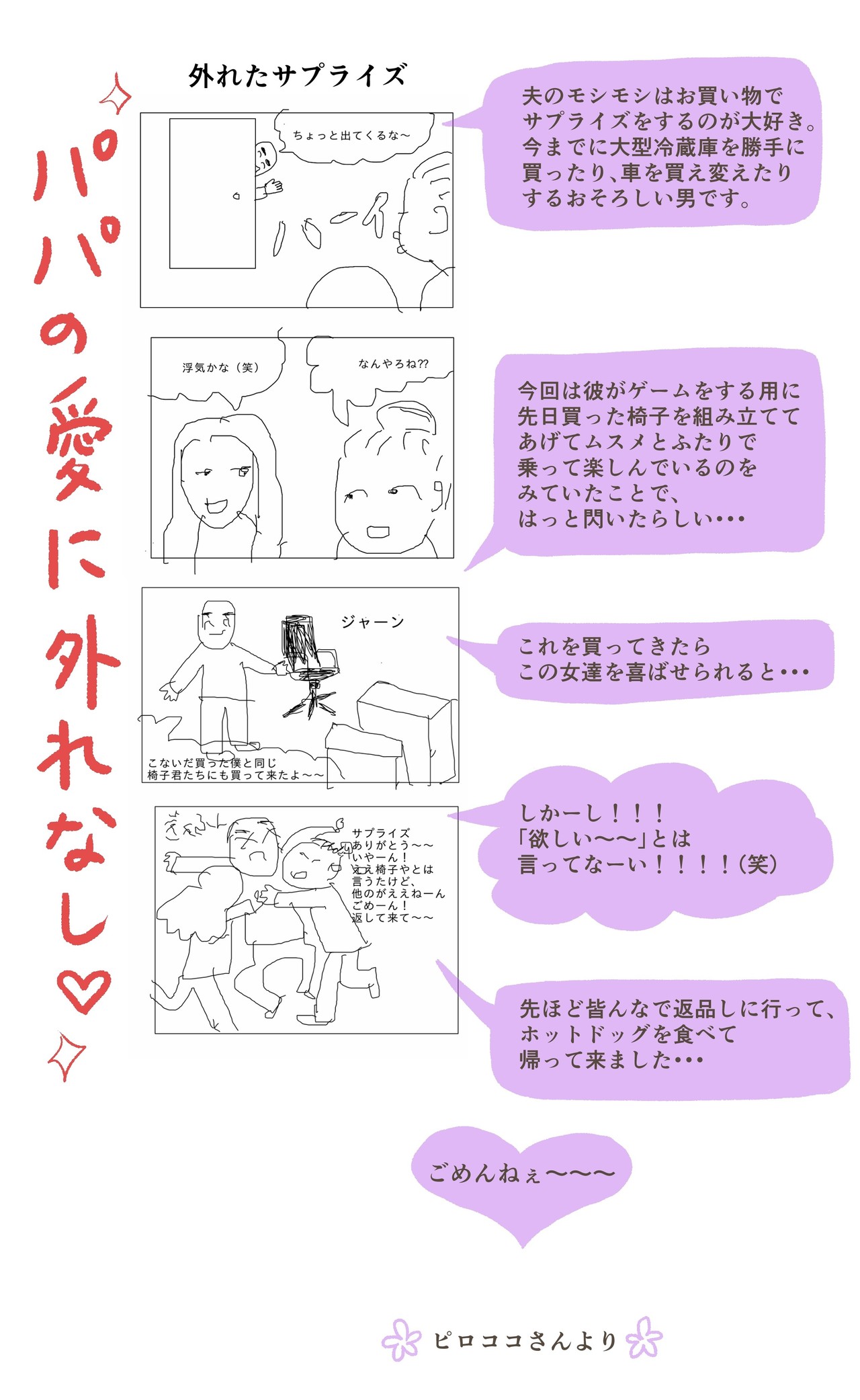 エントリー作品ご紹介 １０ ほっこり４コマ漫画大賞 猫野サラ Note