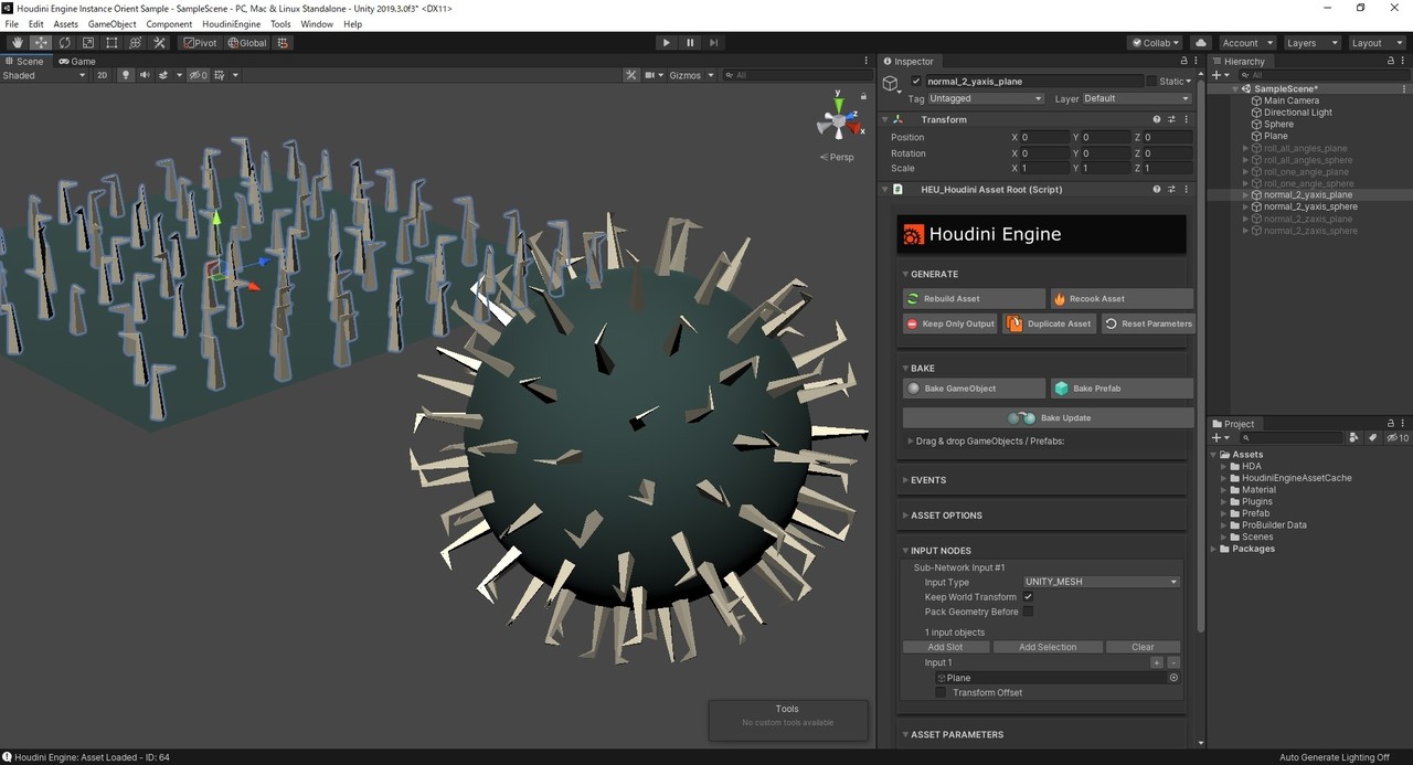 Houdini Engine For Unity でインスタンスの回転を制御する O S T Note