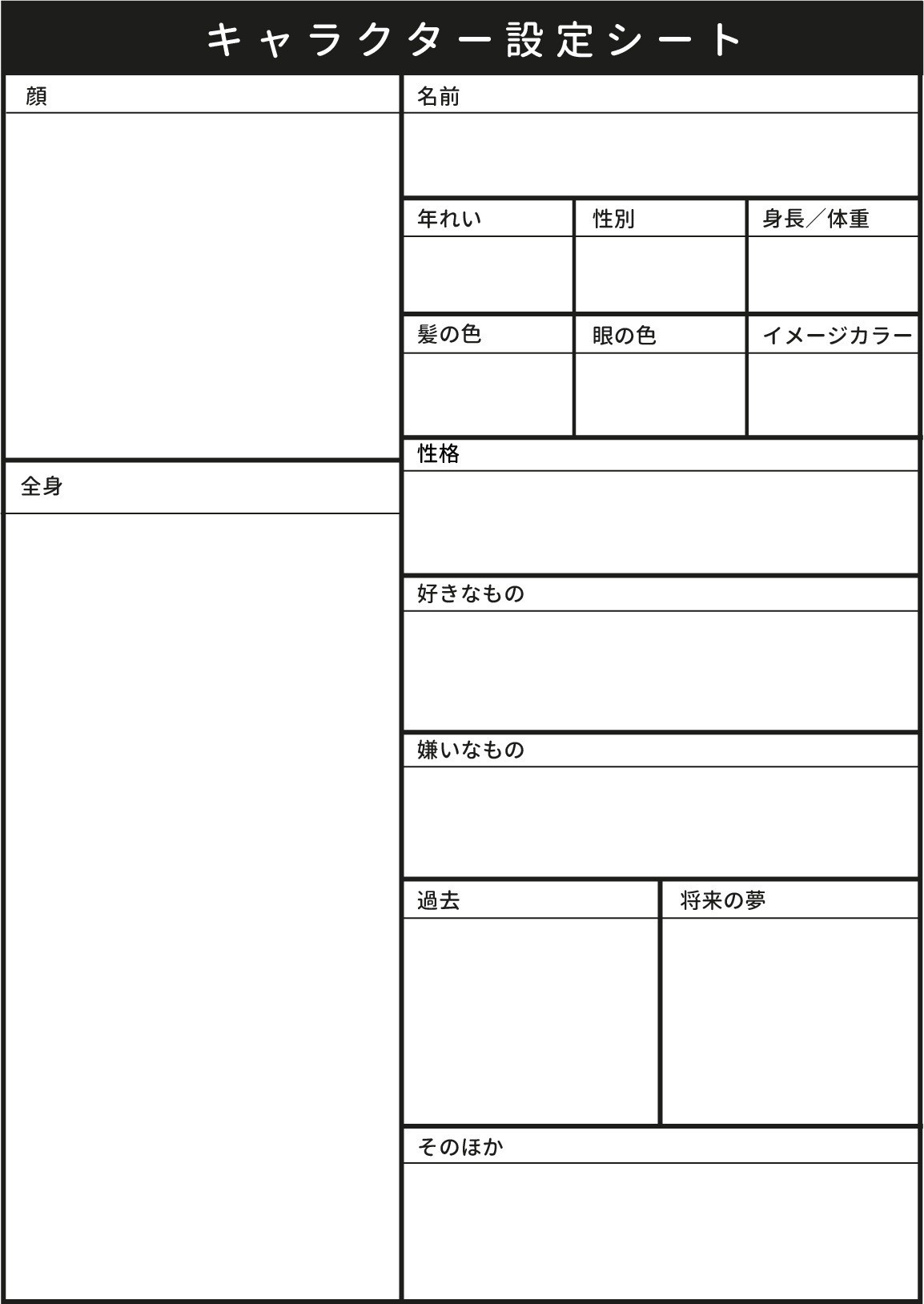 イヤでも創作意欲が湧くマンガ向けシートを実践してみた よしだゆうこ Note