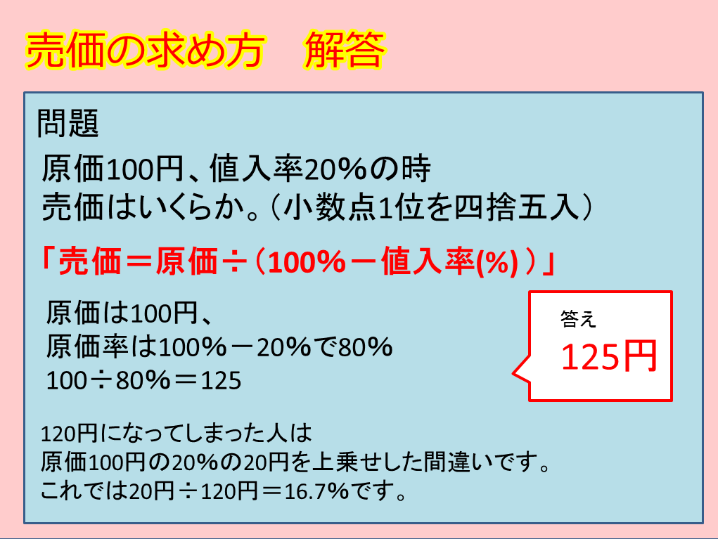 売価の求め方｜日本カルチャー協会認定講師 水落和弘｜note