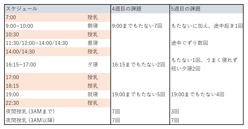 ジーナ式 4 6週目スケジュールと実践 Coco Note