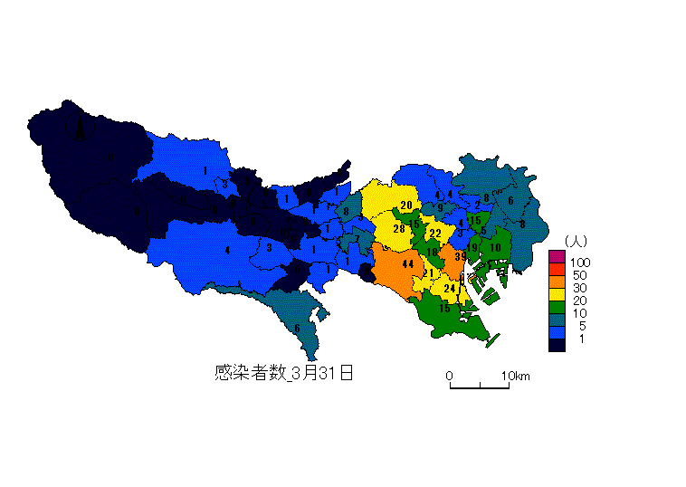 23 区 感染 者 数