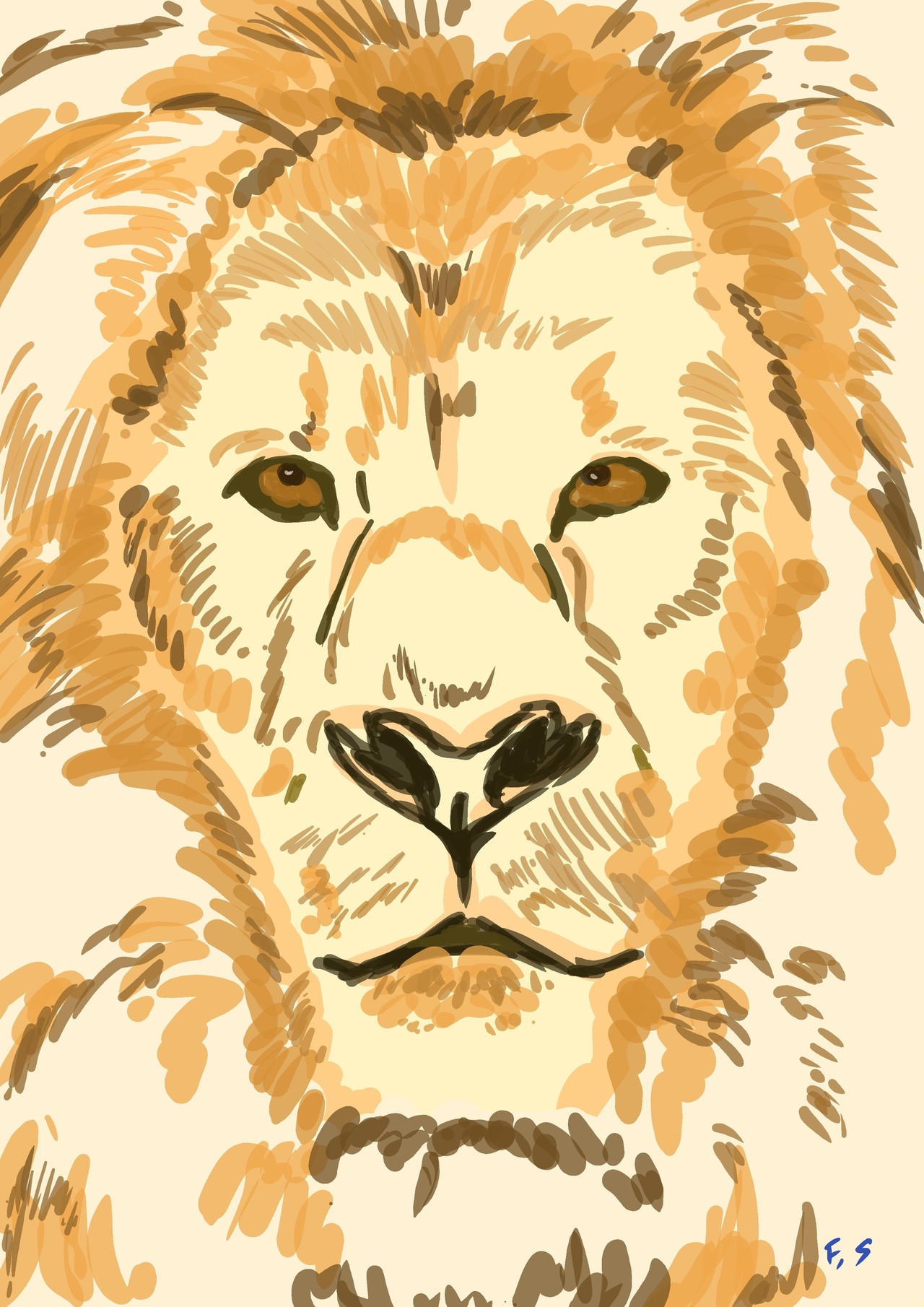 私は本当にそれが好きです ライオン 顔 イラスト 興味深い画像の多様性