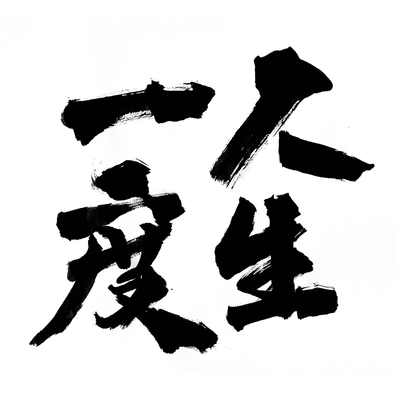 作品 人生一度 書道家 桔梗 Official Note