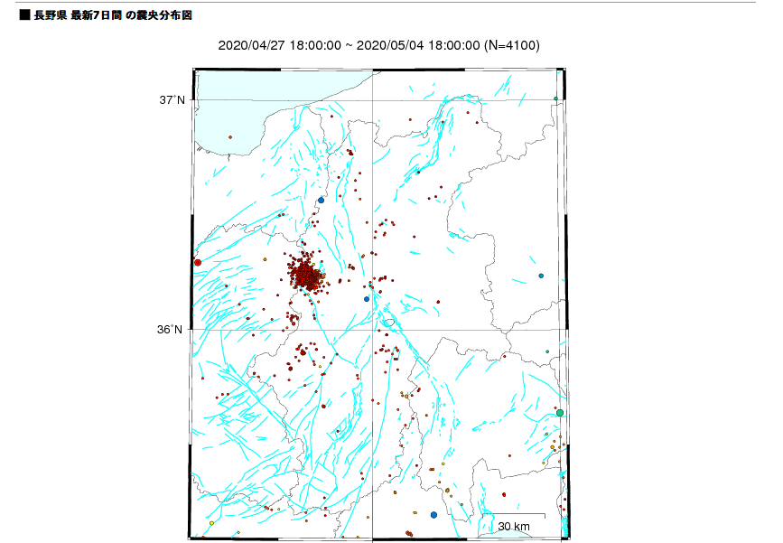 多い 地震 長野 県