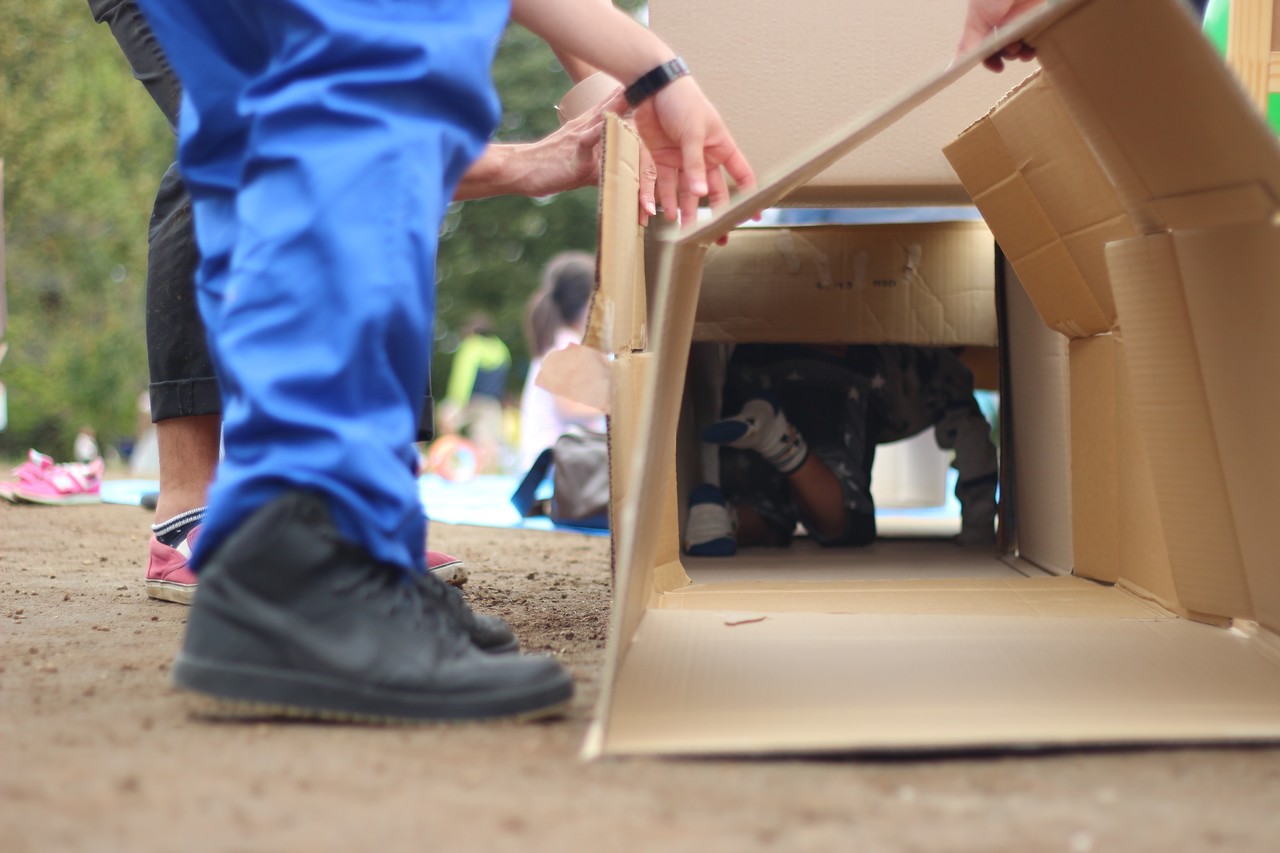 Pop Up Playground ダンボールで遊び場をつくっちゃおう Npo法人 Bond Place Note