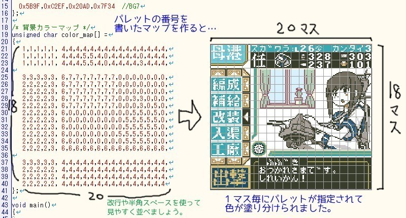 ドット絵をゲームボーイカラーに移植する方法 背景編 らすと Note