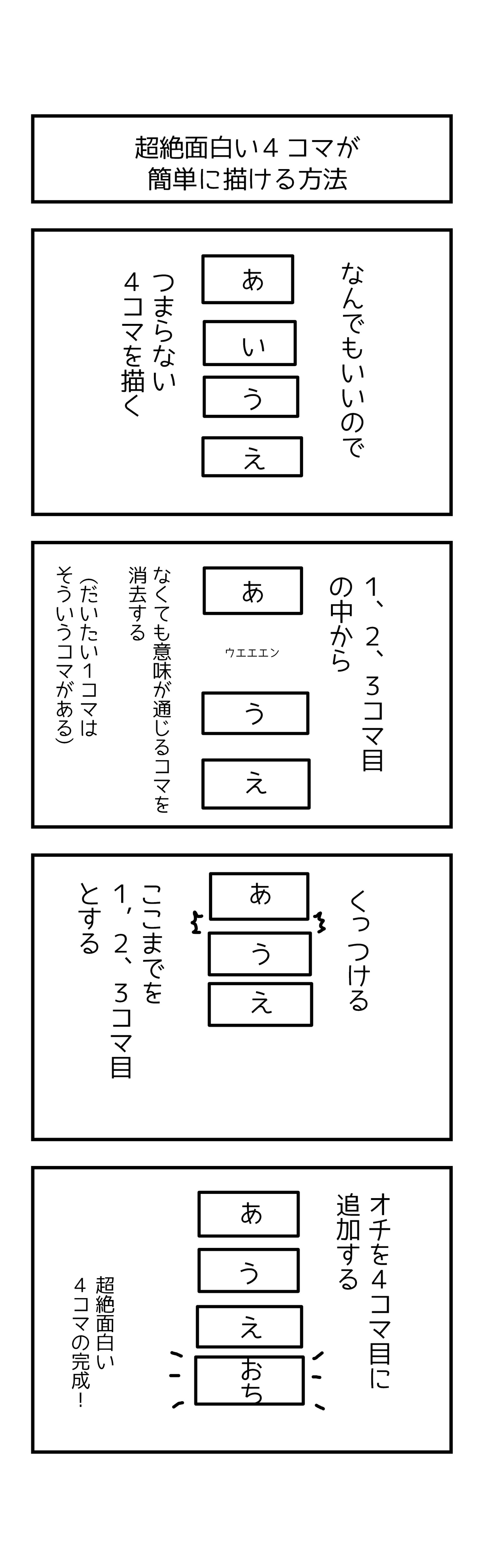 超絶面白い４コマが簡単に描ける方法 うえいあお Note