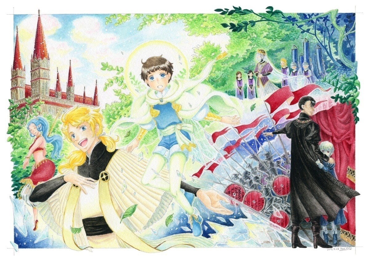 蒼石の人工妖精【水彩メイキング】|北雪恵子(よし)|note