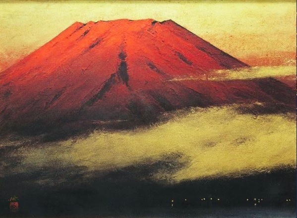 横山操　絵画　紅富士 横山操 赤富士｜キャプテン｜日本画note