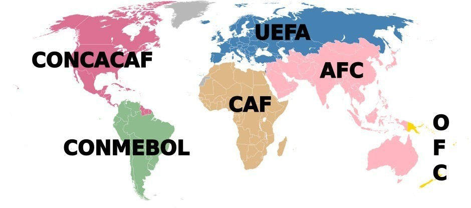 国際サッカー連盟（FIFA）内での地域分けについて（W杯予選ってどういう地域ごとに戦ってるの？）｜やました⚽️公式記録をつけてる人｜note