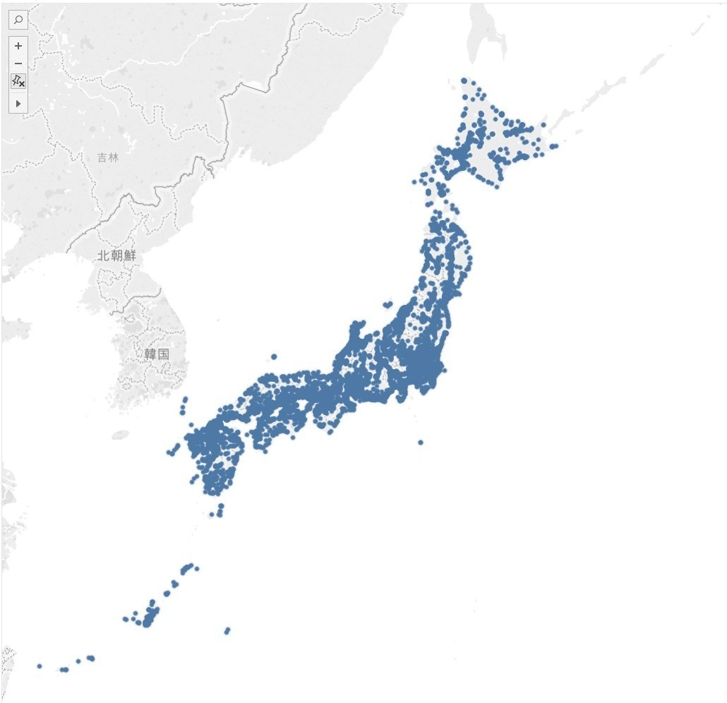 Tableau Desktop 使い方 マップ 10 緯度経度情報からのマップ作成