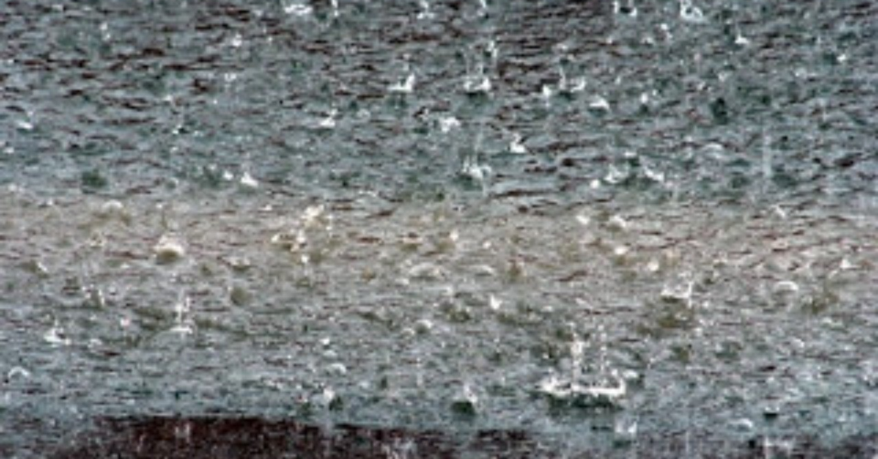 ドアーズどしゃぶり雨_歩道
