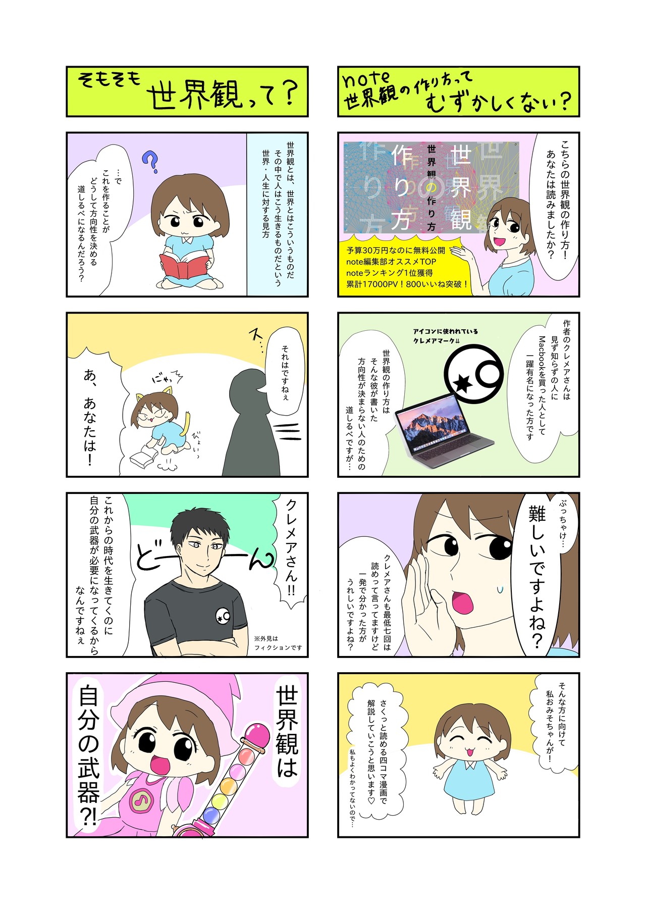 経験０から漫画家に 記事を伝わるフルカラー漫画にした４ヶ月の成長記録 添削内容 構想メモ公開 全力えすけーぱー